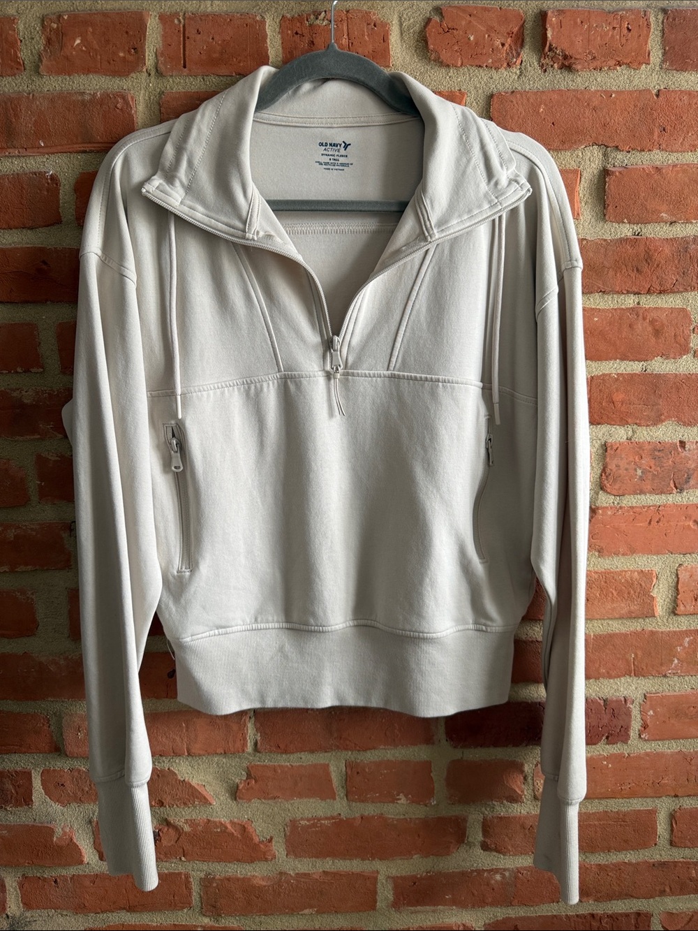 Old Navy Light Cream Half-Zip Pullover Sweater